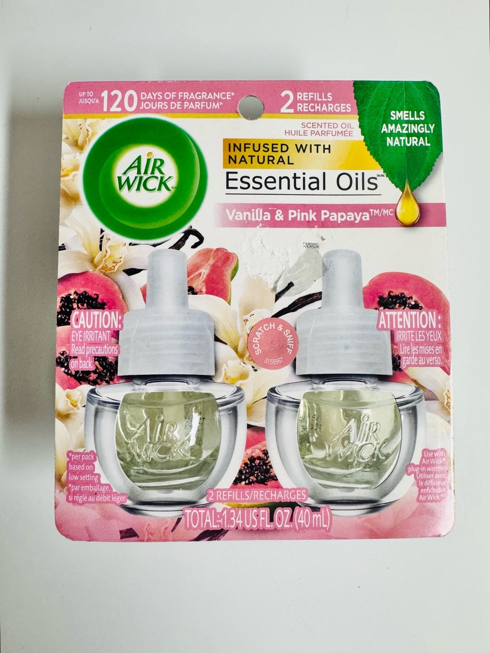 Air Wick Pink Papaya White Sage Scented Oil Refills & Febreze Oil Warmer Lot - Picture 3 of 5